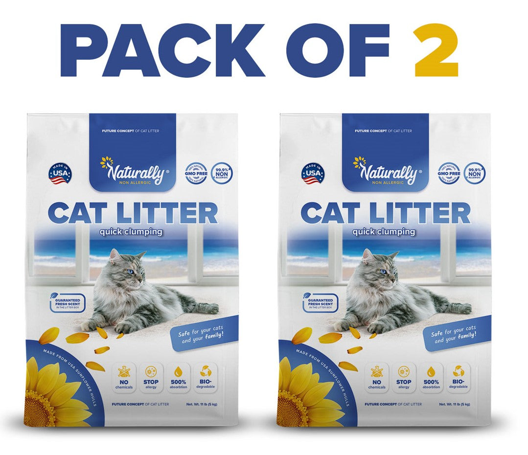 CAT LITTER Quick Clumping 11 lb Pack of 2