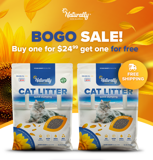 BUY 1 GET 1 FREE CAT LITTER from sunflower hulls 11 lb
