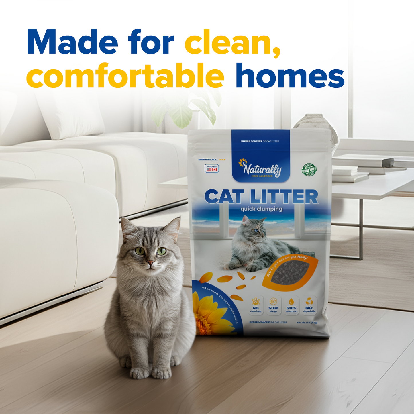 CAT LITTER Natural Clumping 11 lb