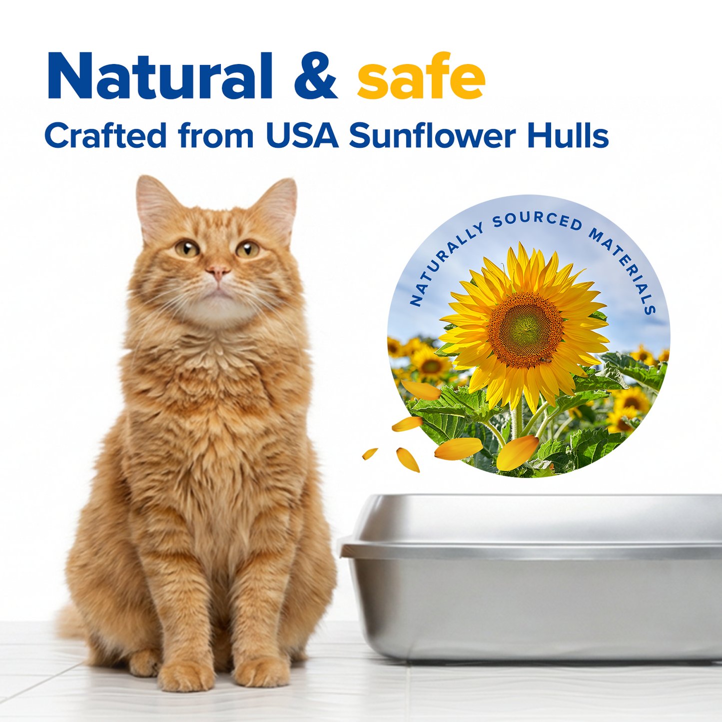 BUY 1 GET 1 FREE CAT LITTER from sunflower hulls 11 lb