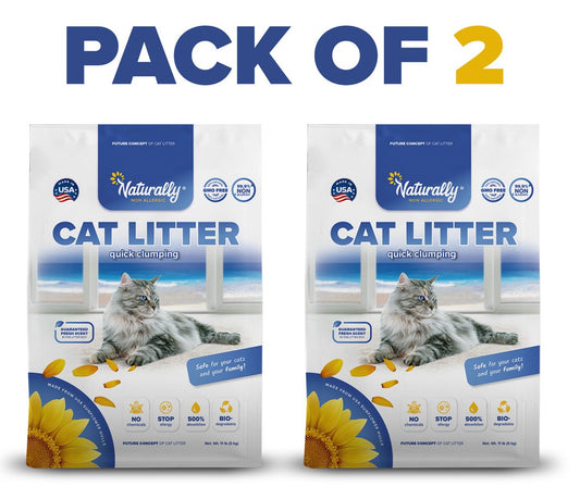 CAT LITTER Quick Clumping 11 lb Pack of 2