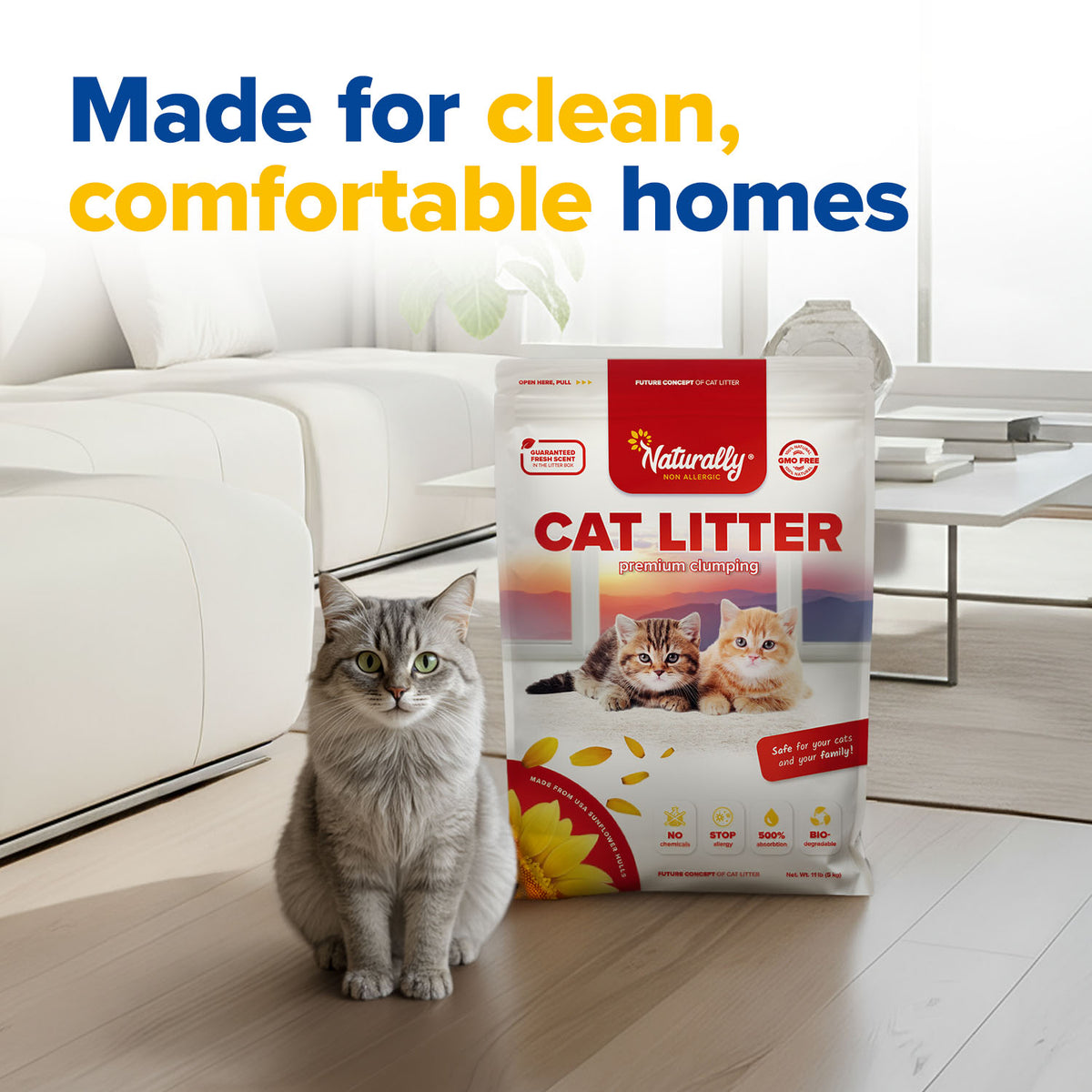 CAT LITTER Premium Clumping 11 lb